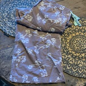 100% Cotton Gilligan & O'Malley Light Brown Floral Lounge / PJ Pants size XL